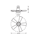 Plafoniera led cct cu ventilator osram leste cu telecomanda, 21w, 1800lm, lumina alba (3000-4000-6500k), dimabila, ip20, max 600 m³/h, timer 2h-4h-8h alb,  Corpuri de iluminat inteligente pentru interior | electropc.ro