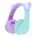 Powerlocus casti pentru copii wireless kidscats purple/teal,  Casti audio | electropc.ro