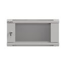 Dulap rack de perete 19", 4u, 540x350 mm, usa din sticla, gri,,  Accesorii | electropc.ro
