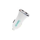 Alimentator auto spacer qc si pd 38w total max, usb quick charge 18w; power delivery 20w, 38w total max., 1 x usb + 1 x usb type-c, pt. bricheta auto, alb,  Incarcatoare telefoane | electropc.ro