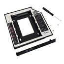Rack intern spacer, tip caddy 12.7mm, 5.25 inch la 2.5 inch, s-ata, interfata pc s-ata, metal, negru,  SSD-uri externe | electropc.ro