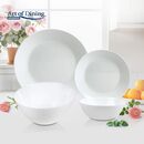 Serviciu masa din opal alb 19 piese, ariana, art of dining,  Farfurii & Boluri de Servire | electropc.ro