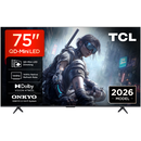 Televizor tcl qd-miniled 75t8d, 189 cm, smart google tv, 4k ultra hd, 144hz, onkyo,  Televizoare | electropc.ro
