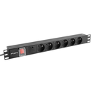 Unitate distributie alimentare pdu 19", 1u, 10a, 6 prize , negru, c14,  Prelungitoare | electropc.ro