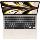 Macbook air 13.6" retina/ apple m2 (cpu 8-core, gpu 8-core, neural engine 16-core)/16gb/256gb - starlight (gold) - int kb,  Laptopuri | electropc.ro