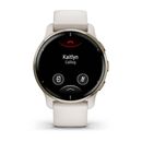 Ceas garmin smartwatch venu 2 plus stainless steel bezel, ivory + cream gold,  SmartWatch-uri | electropc.ro