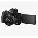 Camera foto canon eos m50 mark ii, black kit ef-m15-45 is stm, 24.1 mp, digic 8, ecran 3" lcd touchscreen, micro usb, bluetooth, wi-fi, micro hdmi, 3.5mm jack microfon, dual pixel cmos af system, rafala 10fps, filmare 4k, aps-c sensor, greutate body 387g,,  Aparate foto Mirrorless | electropc.ro