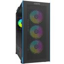 Carcasa aqirys sargas mid tower,  2x bays 3.5", 4x bays 2.5", panou lateral tempered glass, fan controller integrat, 4 ventilatoare incluse, 9 ventilatoare compatibile,  Carcase | electropc.ro