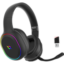 Casti over-ear aqirys lyra, sistem de sunet 3d stero, dual wireless si cu fir, bt cu microfon flexibil, interfata usb 2.0, durata baterie pana la 27h, frecventa 20 hz - 20hz, cu iluminare rgb, negre,  Casti audio | electropc.ro