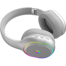 Casti over-ear aqirys lyra, sistem de sunet 3d stero, dual wireless si cu fir, bt cu microfon flexibil, interfata usb 2.0, durata baterie pana la 27h, frecventa 20 hz - 20hz, cu iluminare rgb, albe,  Casti audio | electropc.ro