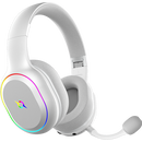 Casti over-ear aqirys lyra, sistem de sunet 3d stero, dual wireless si cu fir, bt cu microfon flexibil, interfata usb 2.0, durata baterie pana la 27h, frecventa 20 hz - 20hz, cu iluminare rgb, albe,  Casti audio | electropc.ro