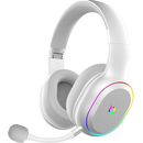 Casti over-ear aqirys lyra, sistem de sunet 3d stero, dual wireless si cu fir, bt cu microfon flexibil, interfata usb 2.0, durata baterie pana la 27h, frecventa 20 hz - 20hz, cu iluminare rgb, albe,  Casti audio | electropc.ro