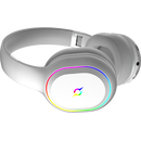 Casti over-ear aqirys lyra, sistem de sunet 3d stero, dual wireless si cu fir, bt cu microfon flexibil, interfata usb 2.0, durata baterie pana la 27h, frecventa 20 hz - 20hz, cu iluminare rgb, albe,  Casti audio | electropc.ro