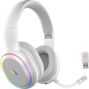 Casti over-ear aqirys lyra, sistem de sunet 3d stero, dual wireless si cu fir, bt cu microfon flexibil, interfata usb 2.0, durata baterie pana la 27h, frecventa 20 hz - 20hz, cu iluminare rgb, albe,  Casti audio | electropc.ro