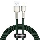 Cablu alimentare si date baseus cafule metal, fast charging data cable pt. smartphone, usb la lightning iphone 2.4a, 2m, verde,  Cabluri periferice | electropc.ro
