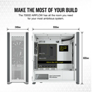 Carcasa corsair 7000d airflow full-tower atx pc case — white  maximum gpu length 450 mm maximum psu length 225 mm maximum cpu cooler height 190 mm expansion slots 8 horizontal + 3 vertical case drive bays (x6) 3.5in (x4) 2.5in form factor full tower case ,  Carcase | electropc.ro