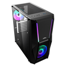 Carcasa njoy fort, middle tower, atx, fara sursa, black,  Carcase | electropc.ro
