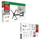 Suport tv plat/curbat de perete cu 2 brate barkan bm464xl, 13"- 65", max 36kg, vesa 400x400, negru,  TV & Electronice & Gaming | electropc.ro