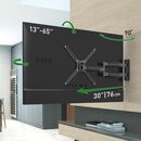 Suport tv plat/curbat de perete cu 2 brate barkan bm464xl, 13"- 65", max 36kg, vesa 400x400, negru,  TV & Electronice & Gaming | electropc.ro