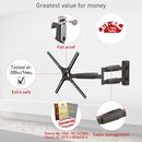Suport tv plat/curbat de perete cu 2 brate barkan bm464xl, 13"- 65", max 36kg, vesa 400x400, negru,  TV & Electronice & Gaming | electropc.ro
