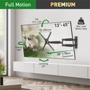 Suport tv plat/curbat de perete cu 2 brate barkan bm464xl, 13"- 65", max 36kg, vesa 400x400, negru,  TV & Electronice & Gaming | electropc.ro