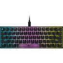 Tastatura gaming mecanica corsair k65 mini 60%, iluminare rgb icue, switch cherry mx red, butoane doubleshot pbt, cablu usb-c detasabil, negru,  Tastaturi | electropc.ro