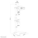 Suport monitor de birou dual, neomounts by newstar fpma-d550ddvblack, 10" - 32", vesa 100x100, suporta pana la 8kg, negru,  TV & Electronice & Gaming | electropc.ro