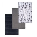 "set 3 prosoape gri microfibra 45x70cm- ustensile material : 100% poliester, 260gsm setul contine 2 prosoape uni si unul printat",  Prosoape Bucatarie | electropc.ro