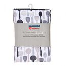 "set 3 prosoape gri microfibra 45x70cm- ustensile material : 100% poliester, 260gsm setul contine 2 prosoape uni si unul printat",  Prosoape Bucatarie | electropc.ro