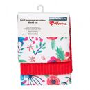 "set 3 prosoape microfibra 40x40cm flori material: 100% poliester,  35gr/buc setul contine 2 prosoape printate si unul uni ",  Prosoape Bucatarie | electropc.ro