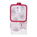 "set bucatarie format din 3 piese dots  setul contine :  1 prosop de bucatarie 38x63 cm,65gr/buc 1 manusa de bucatarie 17x27 cm 1 suport oala 18x18 cm material:100% bumbac ",  Prosoape Bucatarie | electropc.ro