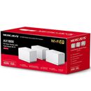 Mercusys ax1800 whole home wi-fi system halo h70x(3-pack),wi-fi 6 dual-band, standarde wireless: ieee 802.11ax/ac/n/a 5 ghz, ieee 802.11ax/n/b/g 2.4 ghz, viteza wireless: 1201 mbps on 5 ghz, 574 mbps on 2.4 ghz, securitate wireless:  wpa-psk/wpa2-psk/wpa3,  Routere Wireless | electropc.ro
