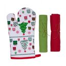 Set manusa bucatarie 3 piese craciun mix,  Seturi Textile Bucatarie | electropc.ro