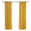 Set 2 draperii catifea 140x270 cm - galbene,  Perdele | electropc.ro