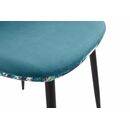 Set 2 scaune catifea jaquard- blue,  Scaune | electropc.ro