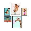 Set 5 tablouri decorative zebra fun,  Tablouri | electropc.ro