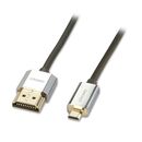 Cablu lindy ly-41682, hdmi to micro hdmi cable with ethernet, 2m, negru,  Cabluri video | electropc.ro