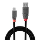 Cablu transfer lindy ly-36732, usb 2.0 type a to microusb, 1m, anthra line,  Cabluri periferice | electropc.ro