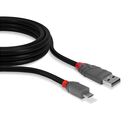 Cablu transfer lindy ly-36732, usb 2.0 type a to microusb, 1m, anthra line,  Cabluri periferice | electropc.ro