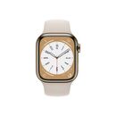 Apple watch s8 cellular 41mm gold stainless steel case with starlight sport band - regular,  SmartWatch-uri | electropc.ro