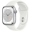Apple watch s8 gps 41mm silver aluminium case with white sport band - s/m,  SmartWatch-uri | electropc.ro