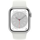 Apple watch s8 gps 41mm silver aluminium case with white sport band - s/m,  SmartWatch-uri | electropc.ro