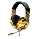 Casti cu micr . spacer gaming, cu fir, 2x jack 3.5mm, usb pentru iluminare, driver 40mm, microfon pe brat, control volum pe casca, reglabile, 2m, camo verde,  Casti audio | electropc.ro