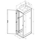 Rack de podea 19 triton 22u 600x1000mm usa fata sticla , panouri laterale/spate detasabile sectiuni pentru ventilatie activa, sectiuni acces cabluri sus/jos/spate, picioare reglabile ip20 gri,  Cabinete metalice | electropc.ro