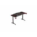 Birou gaming serioux radiance, material  otel carbon laminat, grosime 1.5mm, blat mdf invelit in fibra de carbon, dimensiuni blat: 1400*660* 15mm, mousepad pe intreaga suprafata a blatului(rezistent la apa), dimensiuni mouse pad: 1400*660*2mm, suport cast,  Birouri gaming | electropc.ro