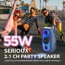 Boxa portabila serioux partyboom, putere rms: 55w, raport s/n  >70db, t.h.d.: ,  Sisteme audio | electropc.ro