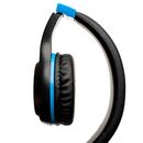 Casti cu micr. spacer pearl blue, cu fir, multimedia,  2x jack 3.5mm, microfon pe fir, driver 40mm, 20hz - 20000hz, pliabile, 1.8m, negru si albastru,  Casti audio | electropc.ro