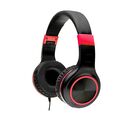 Casti cu micr. spacer pearl red, cu fir, multimedia,  2x jack 3.5mm, microfon pe fir, driver 40mm, 20hz - 20000hz, pliabile, 1.8m, negru si rosu,  Casti audio | electropc.ro