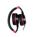 Casti cu micr. spacer pearl red, cu fir, multimedia,  2x jack 3.5mm, microfon pe fir, driver 40mm, 20hz - 20000hz, pliabile, 1.8m, negru si rosu,  Casti audio | electropc.ro