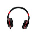 Casti cu micr. spacer pearl red, cu fir, multimedia,  2x jack 3.5mm, microfon pe fir, driver 40mm, 20hz - 20000hz, pliabile, 1.8m, negru si rosu,  Casti audio | electropc.ro